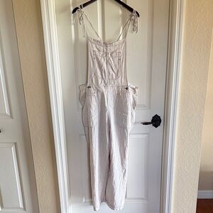 Free People Linen Blend Overalls